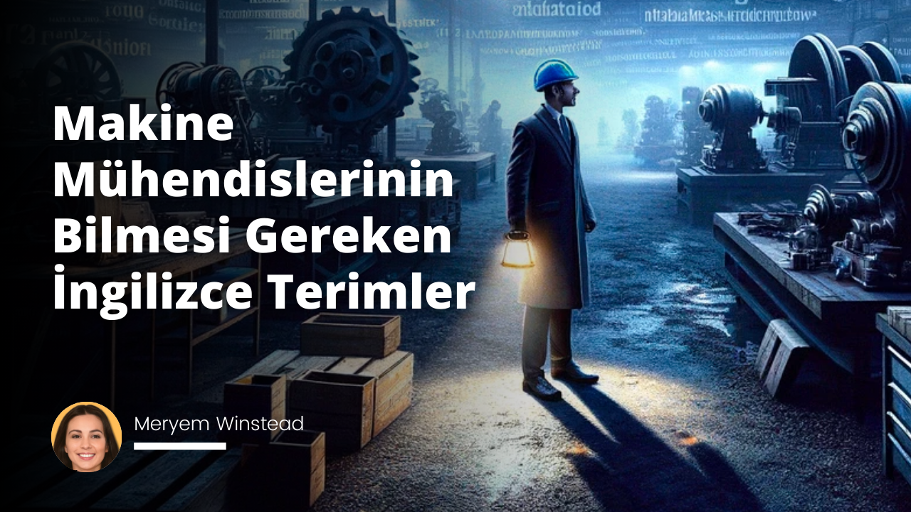 Fotoğrafçılık sanat formunu kullanarak makine mühendislerinin bilmesi gereken İngilizce terimlerle dolu bir dünya gözler önüne seriyoruz. 35mm lensle çekilmiş bir kompozisyon; dünyaca ünlü endüstriyel fotoğrafçı Robert Doisneau'nun ustalığı ile ele alınmış. Alacakaranlıkta bir endüstri parkında, makineler ve tezgahlar arasında dolaşan bir mühendisin canlandırıldığı bu sahnede, bazı önemli İngilizce terimler yüksek kontrastlı bir yazı tipiyle her yeri süslüyor. Genel kabul görmüş terimlerin yanı sıra bazı az bilinen ama hala önemli kavramları da görmek mümkün. Soğuk bir renk sıcaklığına sahip bu görselde aydınlatma, mühendisin elinde taşıdığı fenerle sağlanıyor; etrafındaki terimler, bu ışıkla birlikte belirginleşiyor. Mühendisin yüzünde, bir çeşit analitik dikkat ifadesi var; her bir kelimeyi, her bir terimi dikkatlice incelemek için. Genel atmosfer, endüstriyel bir gizemi sevenler için eğlenceli bir bulmaca havası taşıyor. Kendimizi tam anlamıyla bir 'kelime fabrikasında' buluyoruz.