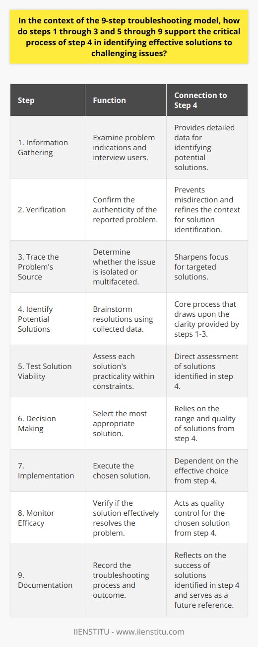 Problem Solving in 9 Steps | IIENSTITU