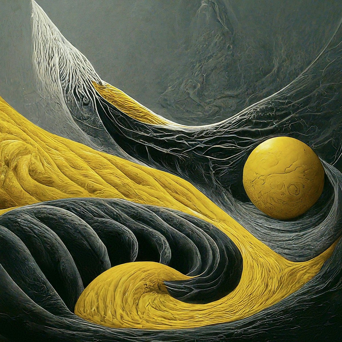 This image is designed to visually communicate the concept of "Impact Analysis" through a carefully chosen palette of yellow, black, and white, with splashes of other colors to enhance the visual appeal. At the center, a large, luminous yellow crystal ball sits on a sleek, black stand, symbolizing the predictive nature of impact analysis. Inside the crystal ball, faint silhouettes of various icons such as buildings, technology symbols, and natural elements are visible, representing the diverse areas impacted by decision-making processes. Surrounding the crystal ball, numerous small, white chess pieces, each embodying a different sector (like a tree for the environment, a gear for technology, and a house for infrastructure), are poised as if in motion, indicating the careful consideration of moves (decisions) and their potential effects. A series of black and yellow diverging paths emanate from the base of the crystal ball, illustrating the concept of analyzing multiple future scenarios and outcomes. The background is a gradient of yellow to white, suggesting a horizon of possibilities, with subtle, shadowy figures in the distance, holding tools like magnifying glasses and calculators, symbolizing the stakeholders involved in the impact analysis process. A hint of humor is added with a small, cartoonish figure standing at a crossroad, scratching its head in indecision, next to a signpost pointing in directions labeled "What If?" and "Then What?", bringing a light-hearted touch to the seriousness of decision-making and its consequences. This description is crafted to convey the image’s depth and detail, ensuring an inclusive experience for those who cannot see it, by describing each element and its significance to the theme of impact analysis.