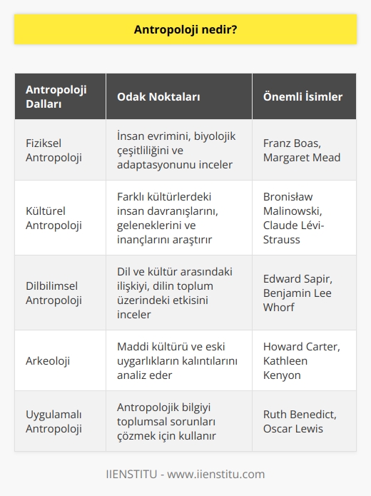 Antropoloji, Yunanca antropos ve logia kelime sözcüklerinden gelir, dolayısıyla organize toplumdaki insanlarla ilgilenen sosyal antropolojiye özel atıfta bulunarak insan veya insanlık çalışması. Sözcük, Taylor tarafından Avustralya Aborjinlerine İlişkin Konular başlıklı bir kitapta kullanıldığında en az 1839a kadar uzanır.