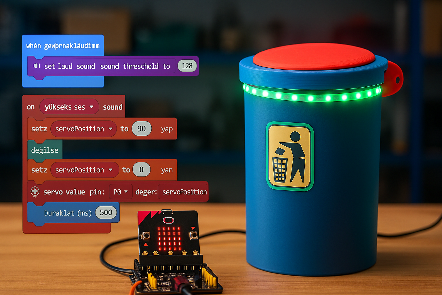 Voice-Activated Smart Trash Bin