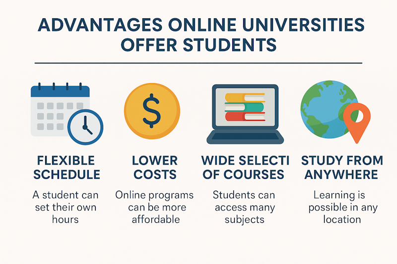Image: Advantages online universities offer students