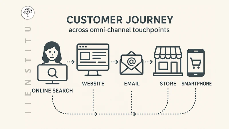 Customer journey across omni-channel touchpoints