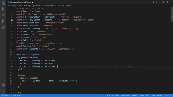 Animação mostrando o atalho VS Code para abrir a busca geral