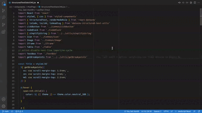 Animação do atalho VS Code para abrir o Source Control