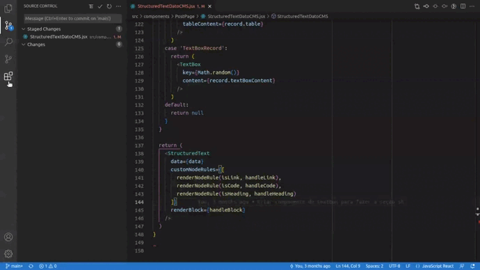 Animação do atalho VS Code para abrir as extensões