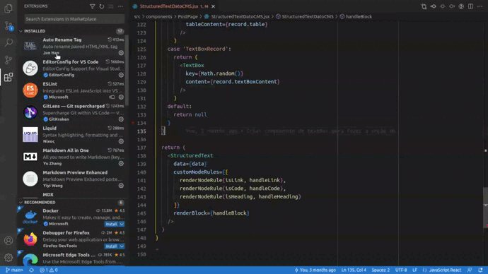 Animação do atalho VS Code para abrir e fechar o painel lateral