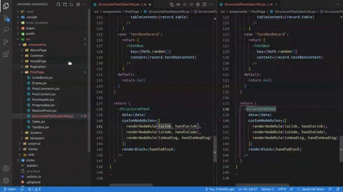 Animação do atalho VS Code para mudar o foco do cursor