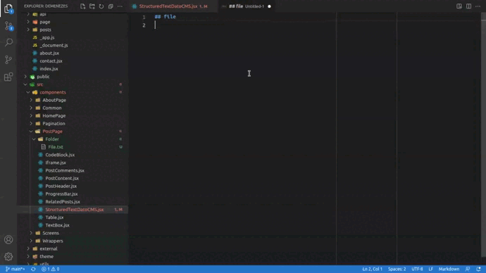  Animação do atalho VS Code para visualizar arquivo markdown