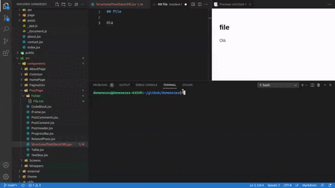 Animação do atalho VS Code para maximizar e restaurar o terminal integrado