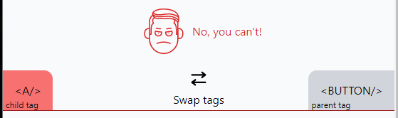 Resultado do Can Include: Não pode colocar a dentro de button