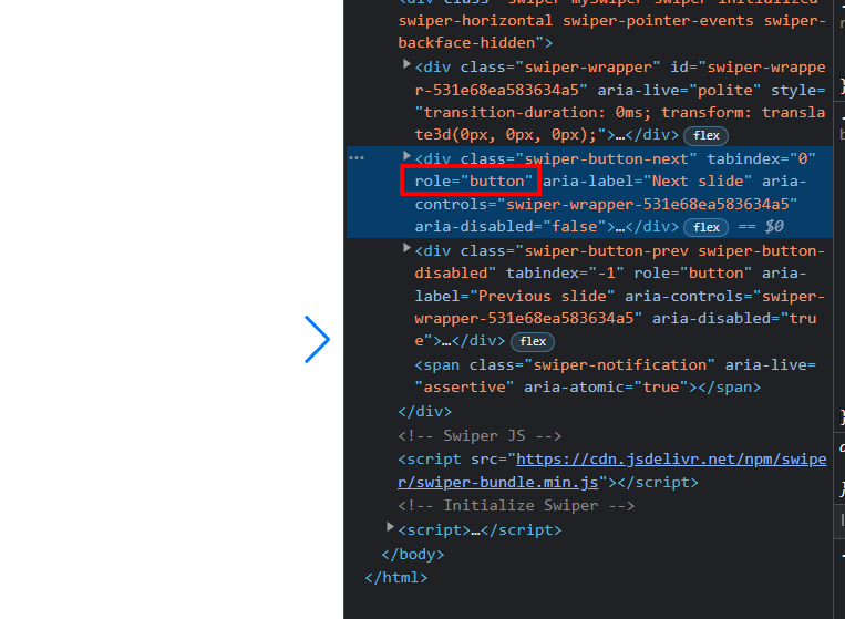 Botão HTML feito com div e utilizando o atributo role="button"