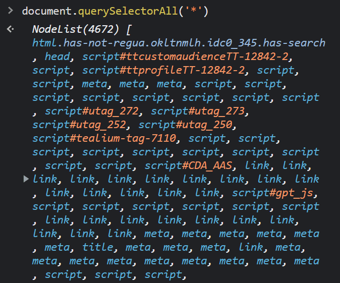 Amostra da quantidade de elementos HTML na home do G1: 4672
