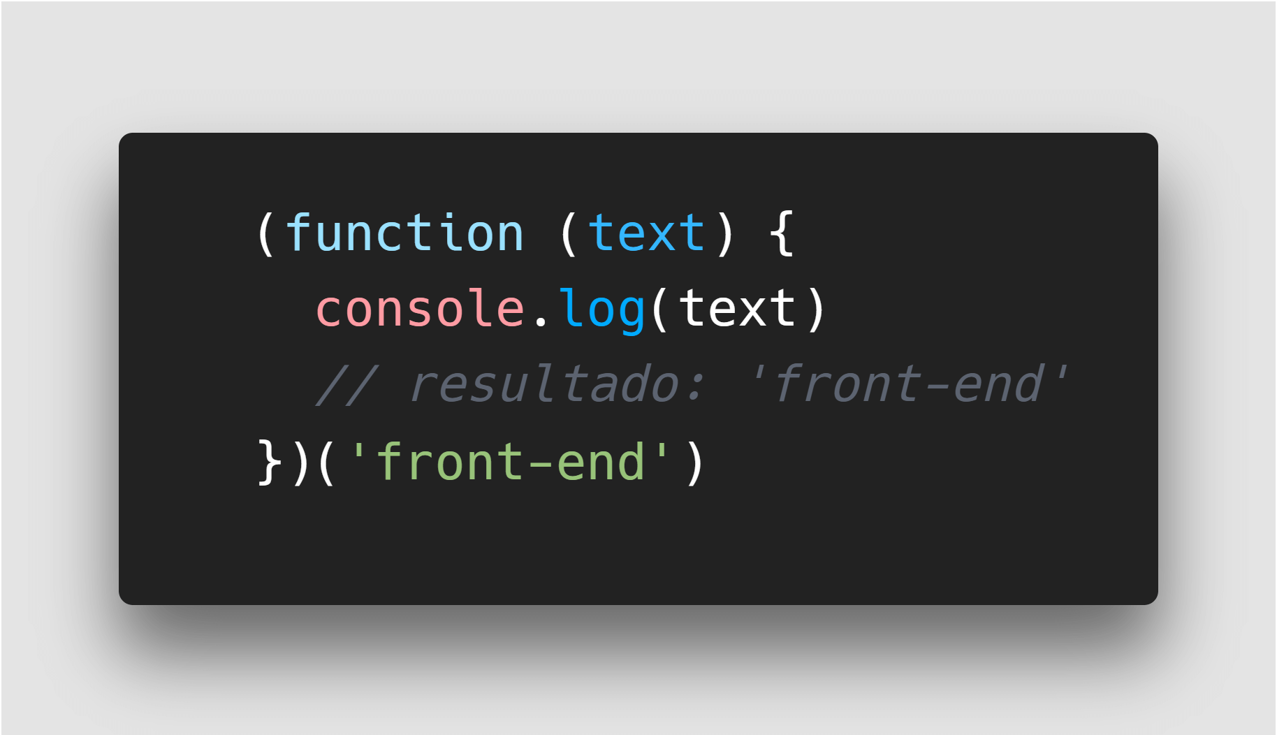 uma iife simples em javascript