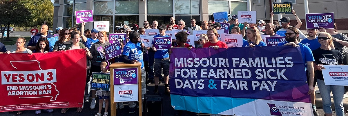 Rally for Prop A in Missouri