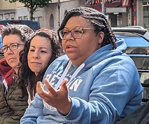 Nashville City Councilmember Delishia Porterfield speaks during our social housing delegation trip to Vienna and Berlin