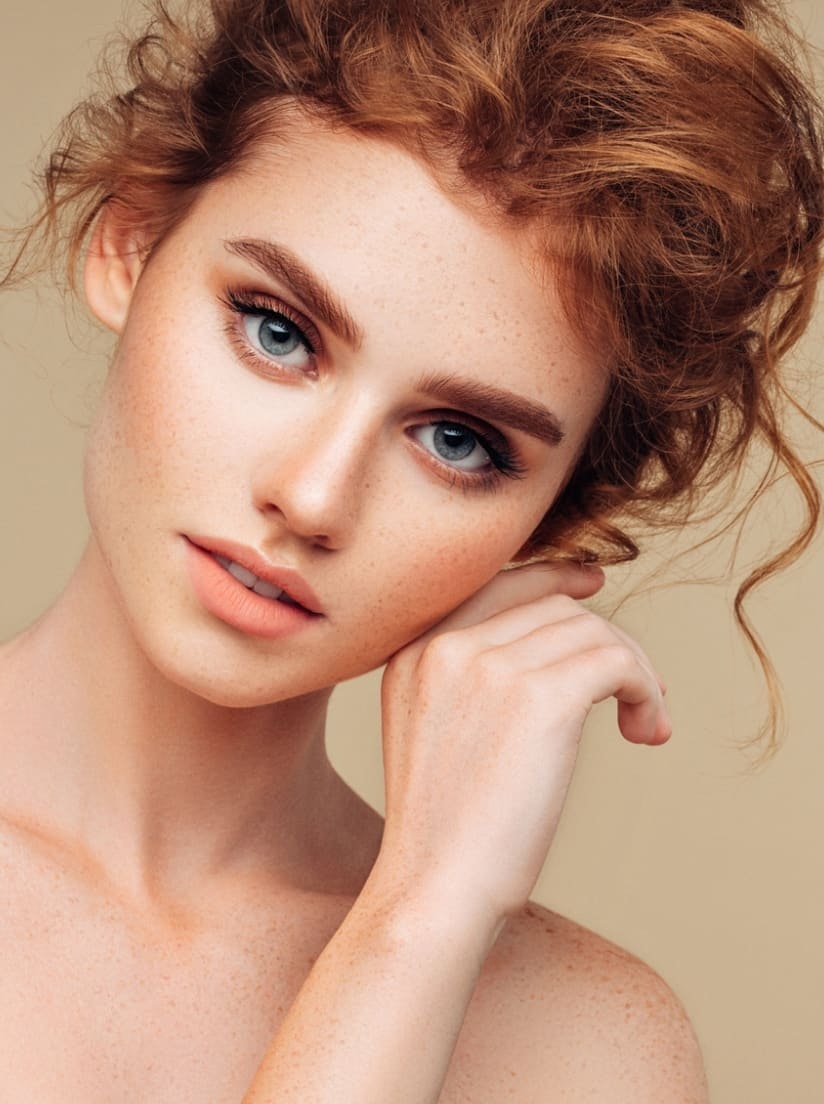 Beauiful woman with red hair