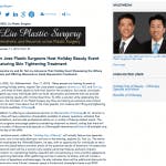 San Jose Plastic Surgeons Host Holiday Beauty Event Featuring Skin Tightening Treatment