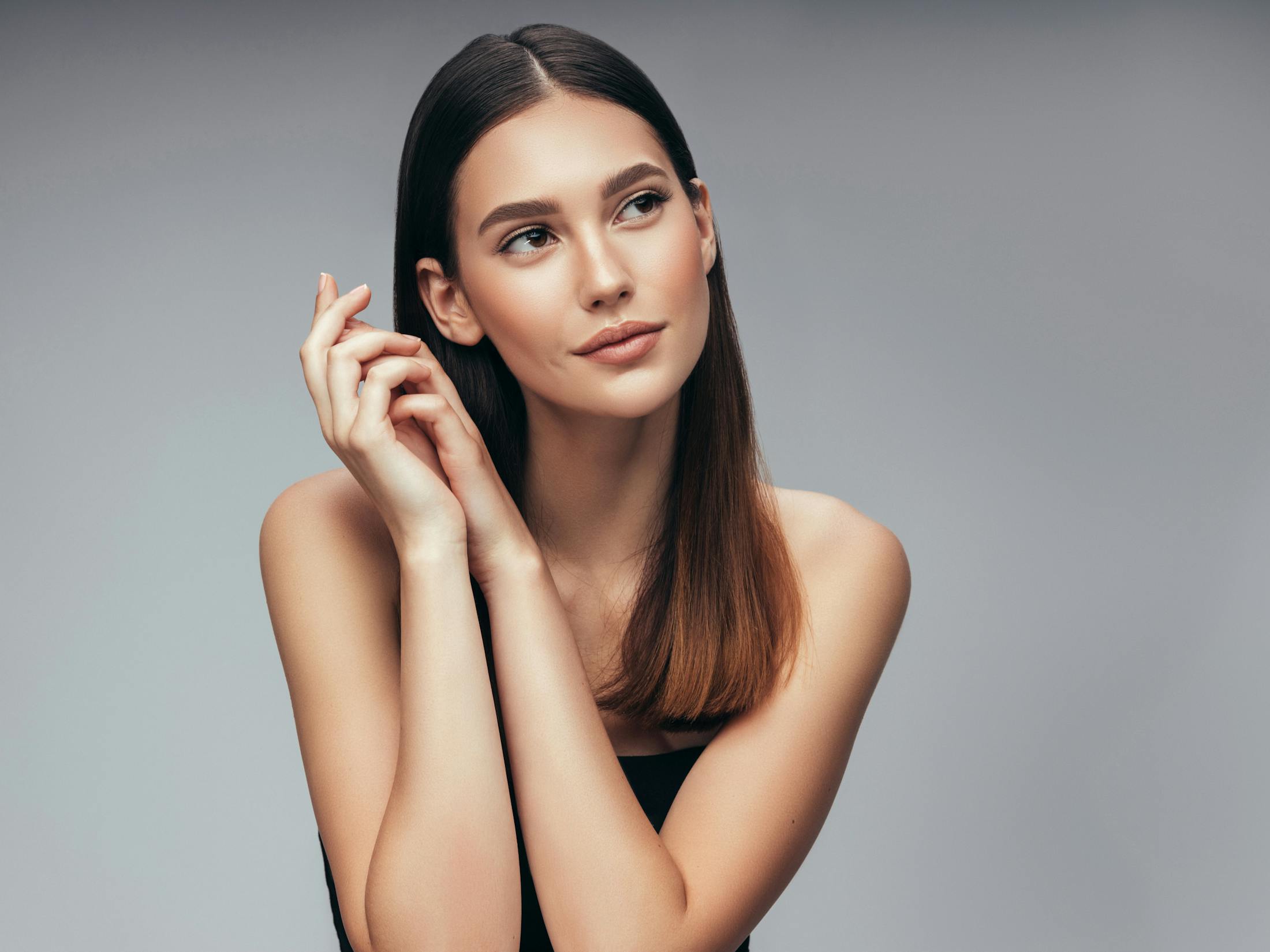 Woman looking to the side