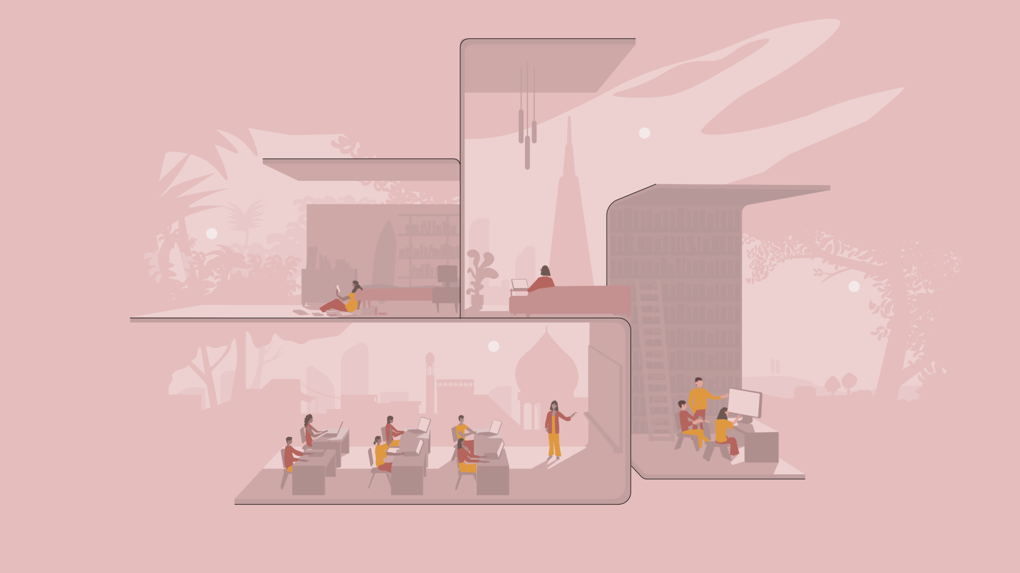 Pearson office illustration