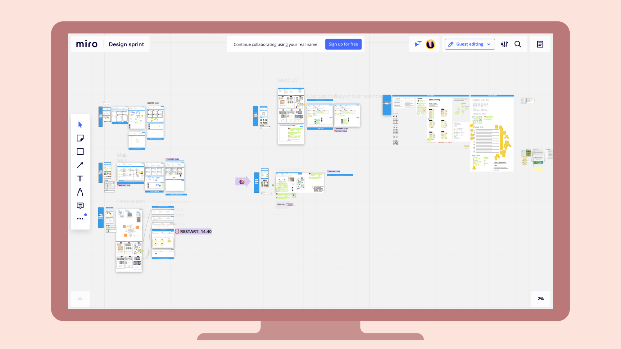 Realeyes Online Design Sprint Miro Board