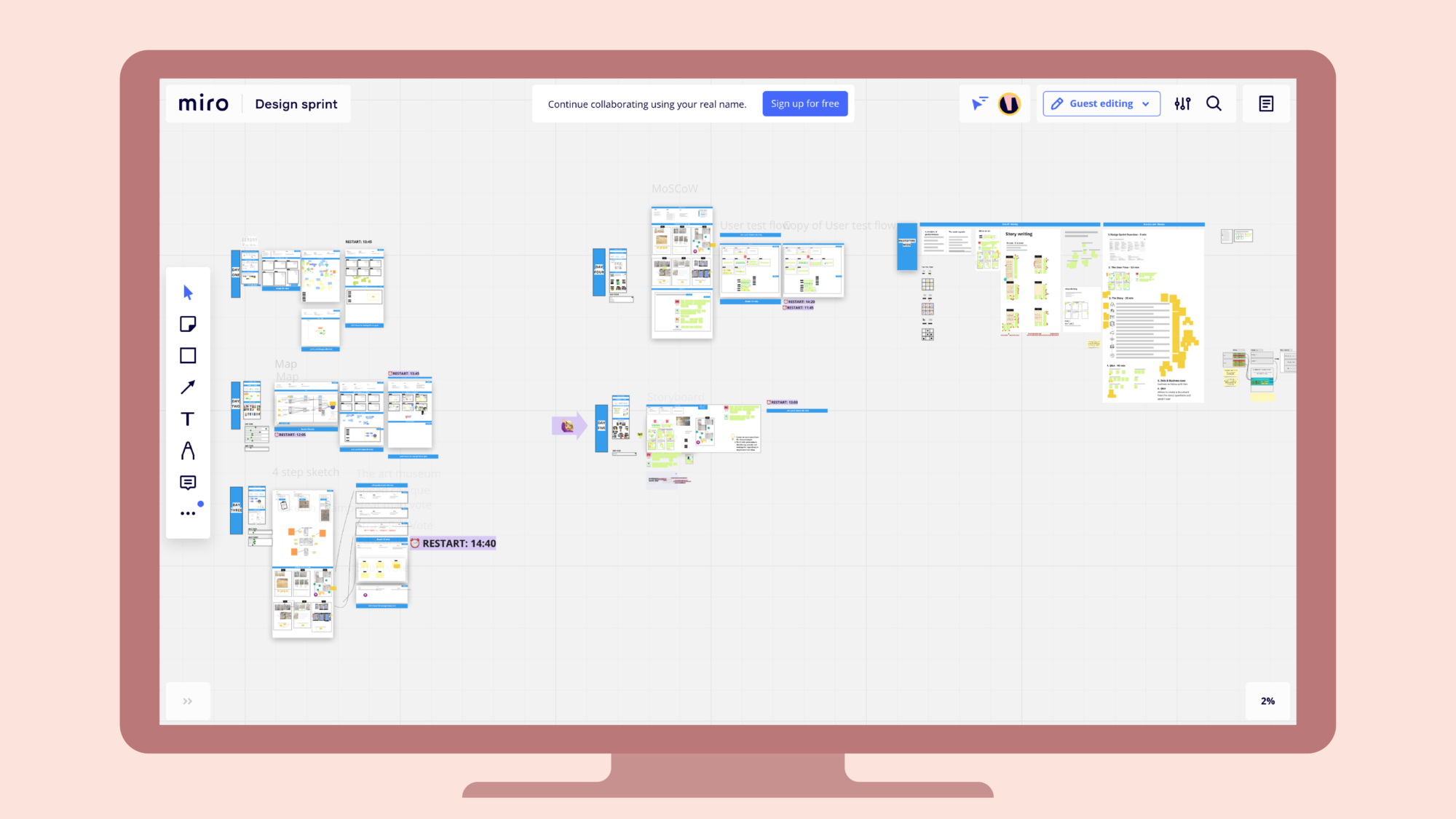 Online Design Sprint Miro Board Supercharge