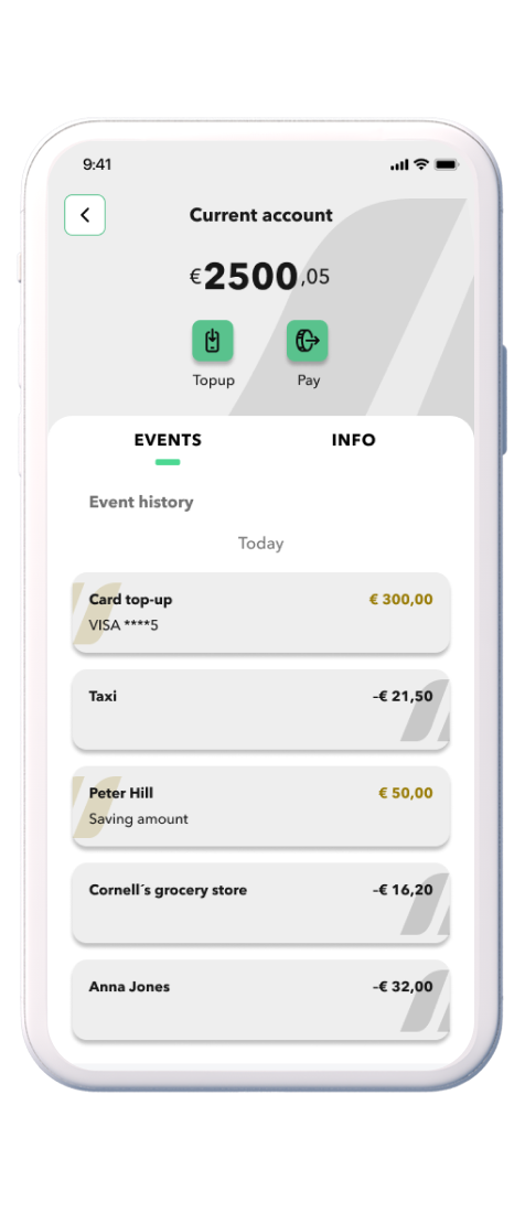 Sweep Bank app Mockup