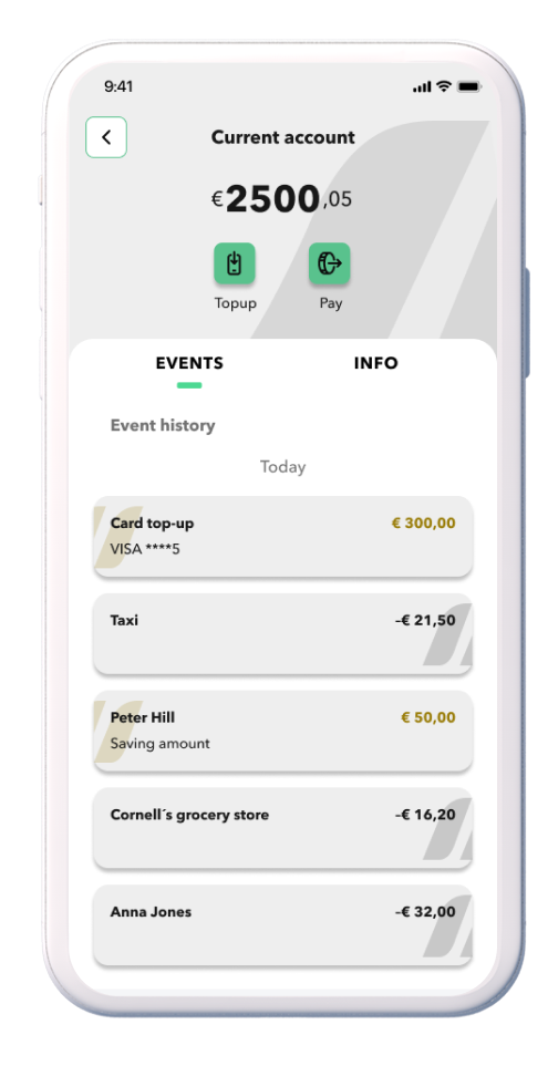 Sweep Bank app Mockup