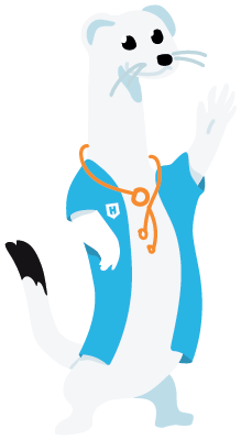 Handinscan x Supercharge case illustration - ermine, the mascot