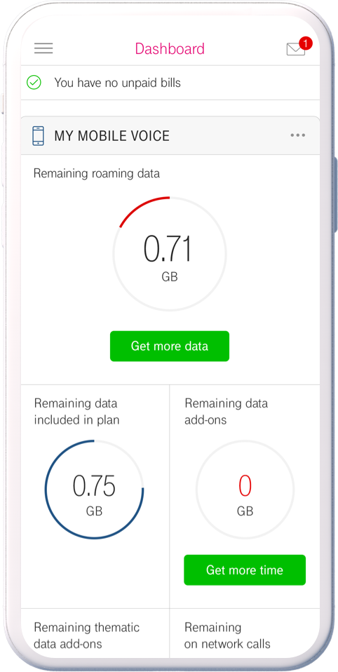 telekom x supercharge app main screen