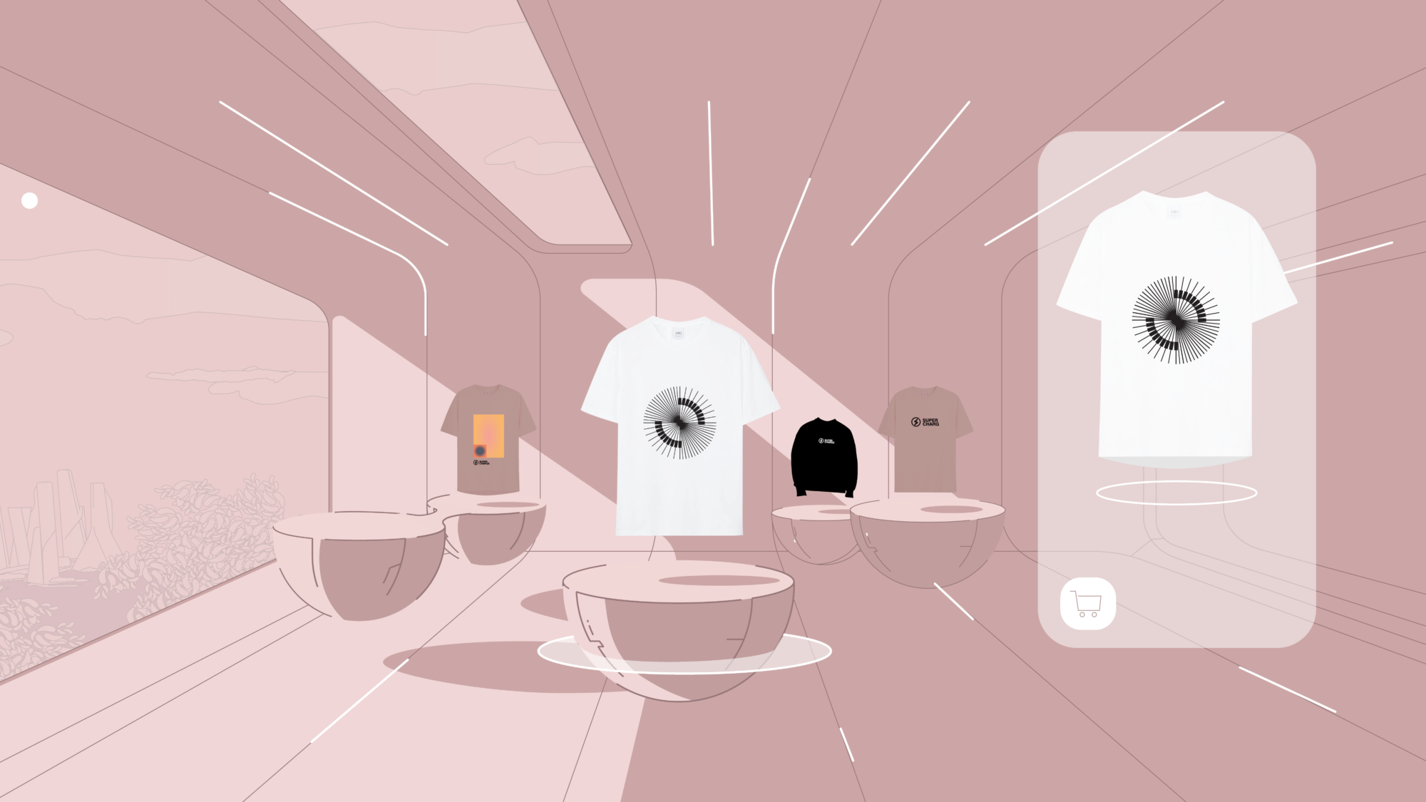 SPRCHRG metaverse clothing store concept