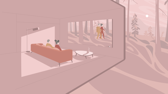 Digital healthcare report illustration