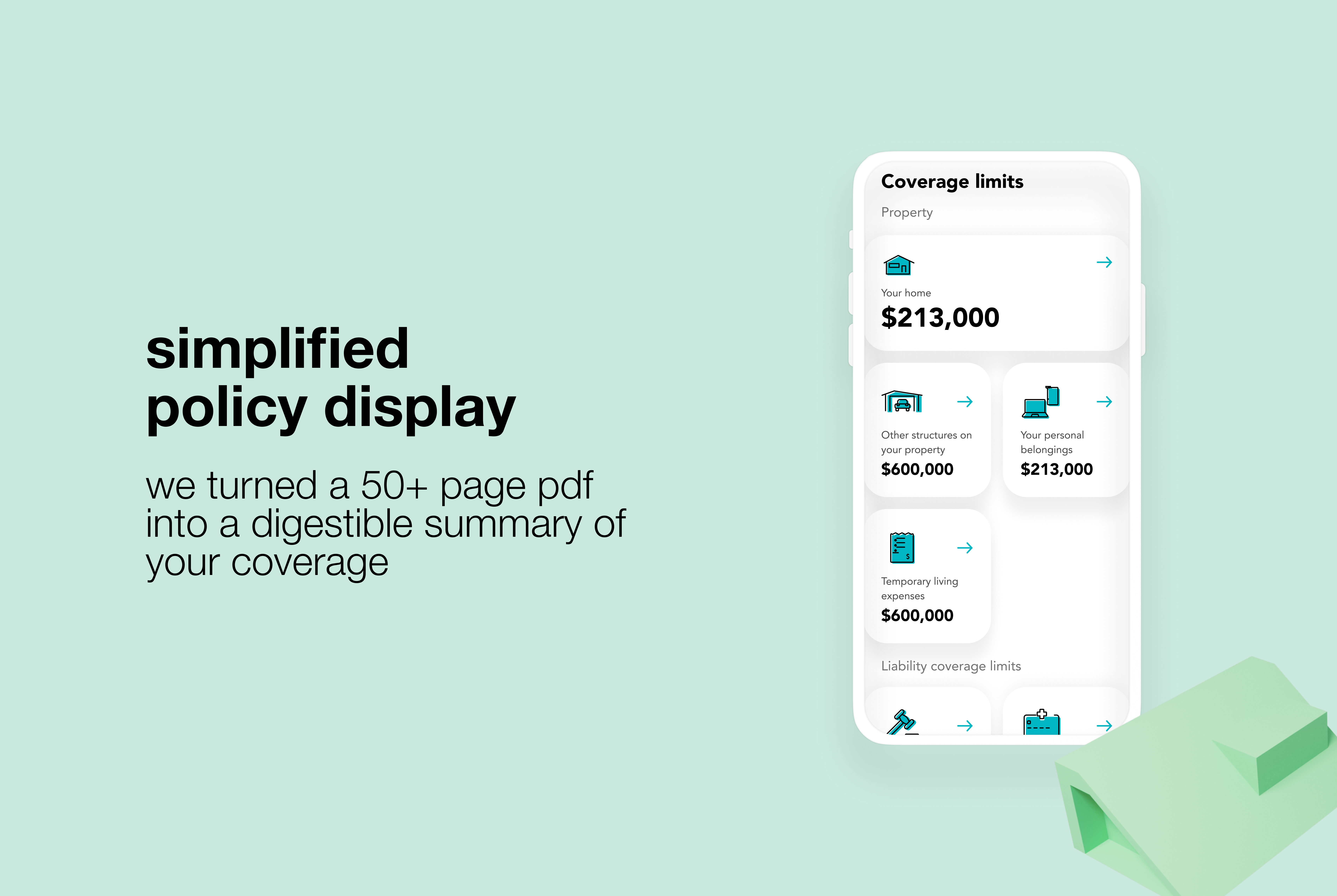 simplified policy display - VYRD x Supercharge