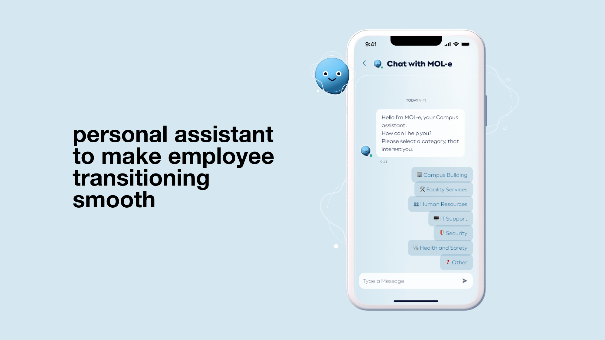 MOL Campus: personal assistant screen