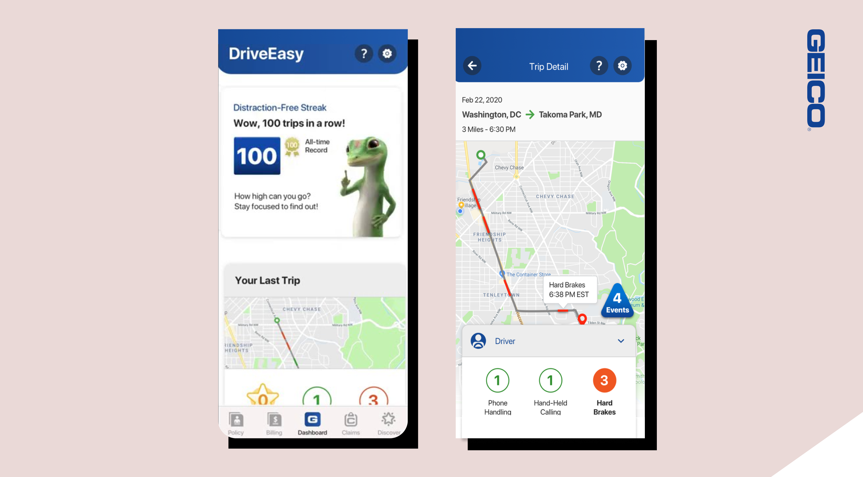 DriveEasy app view