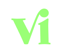 Vi logo green