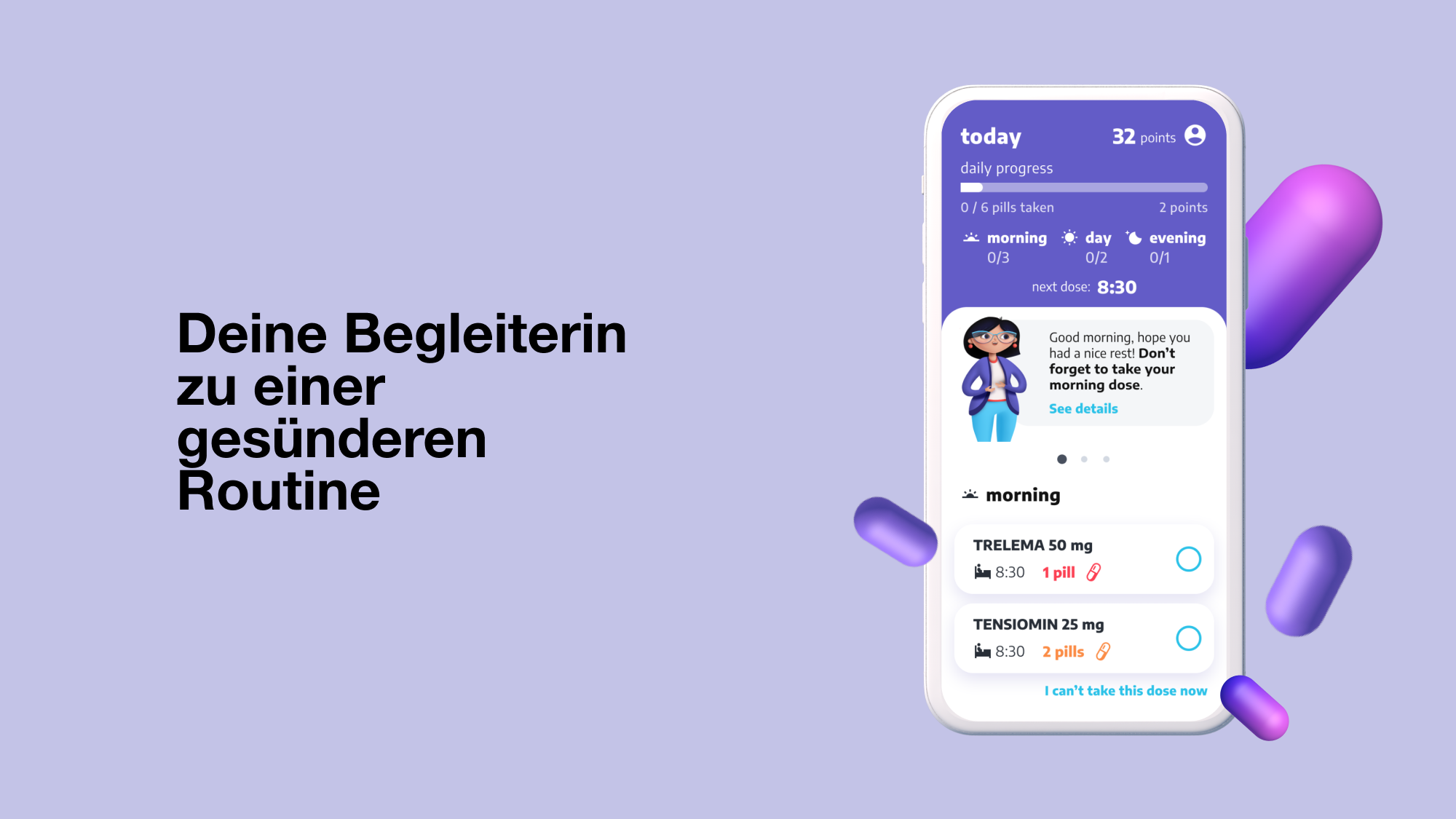 Habita app mockup - german