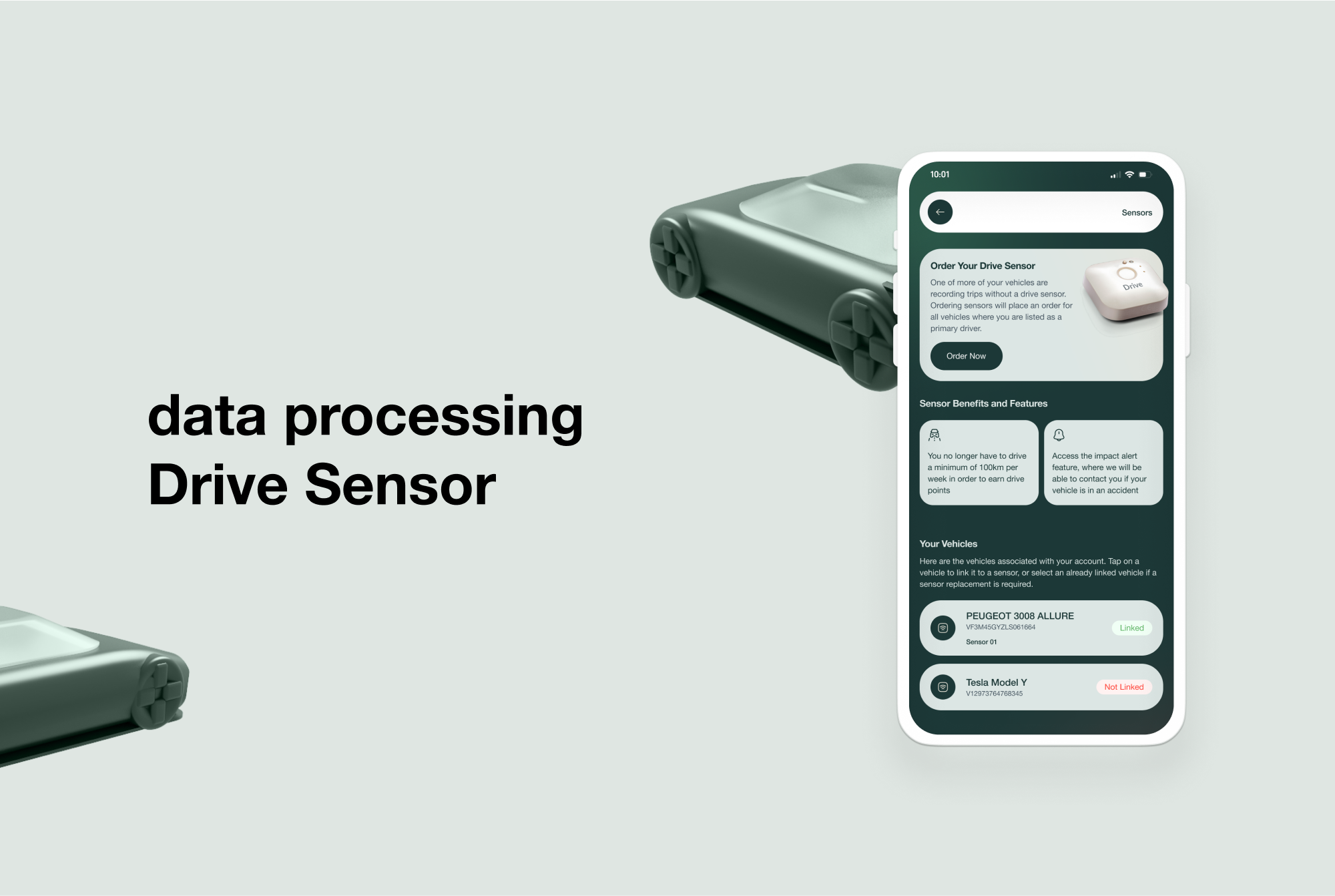 vitality screen - data processing Drive Sensor