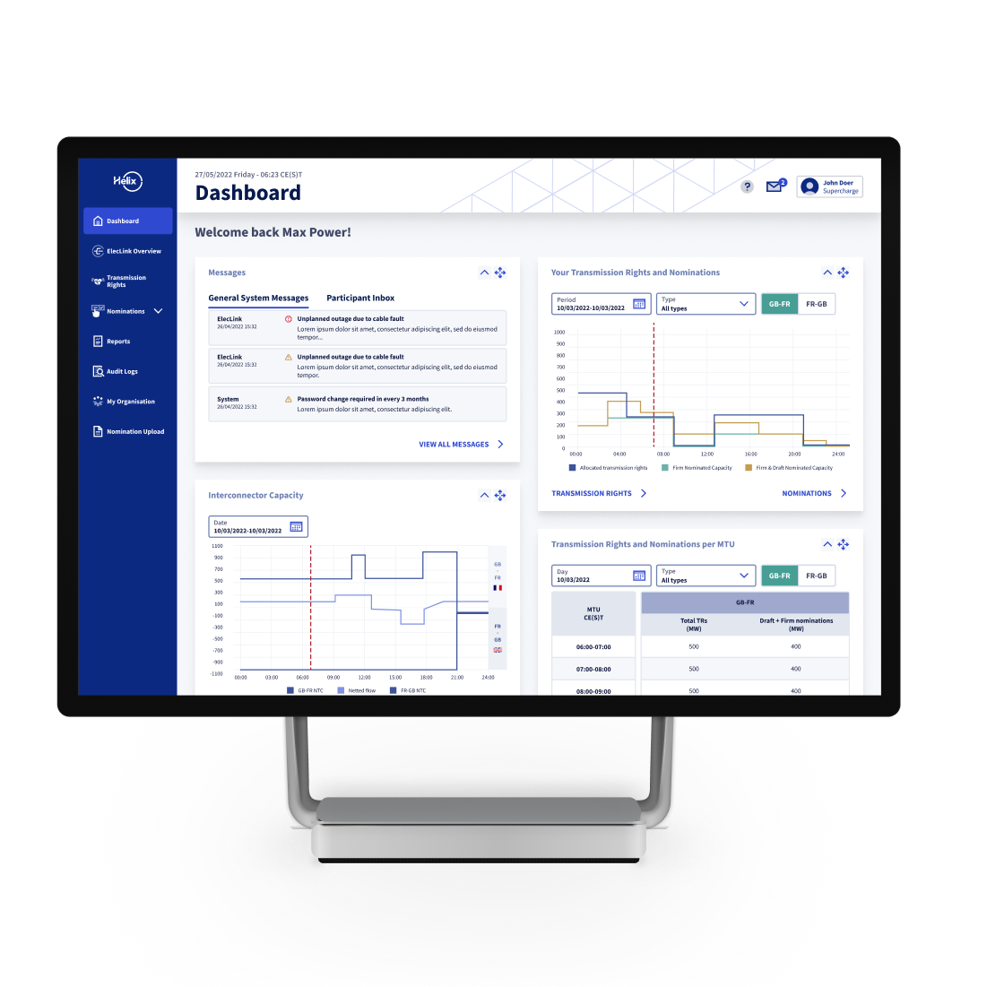 eleclink main screen eleclink main screen