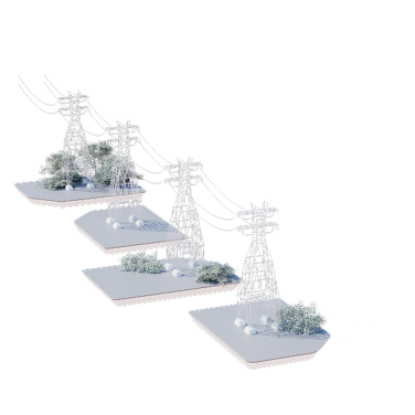 Live grid asset monitoring dashboard showing predictive maintenance alerts, 3D asset model, and real-time performance data.