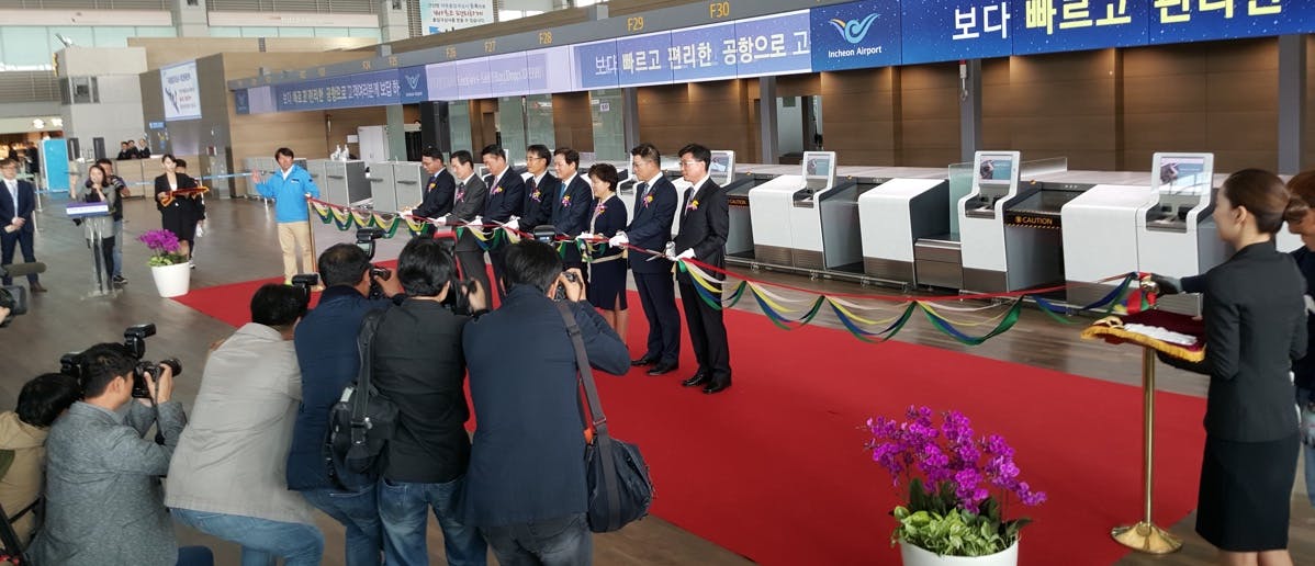 Press moment of the launch of Drop & Fly at Incheon Airport Korea