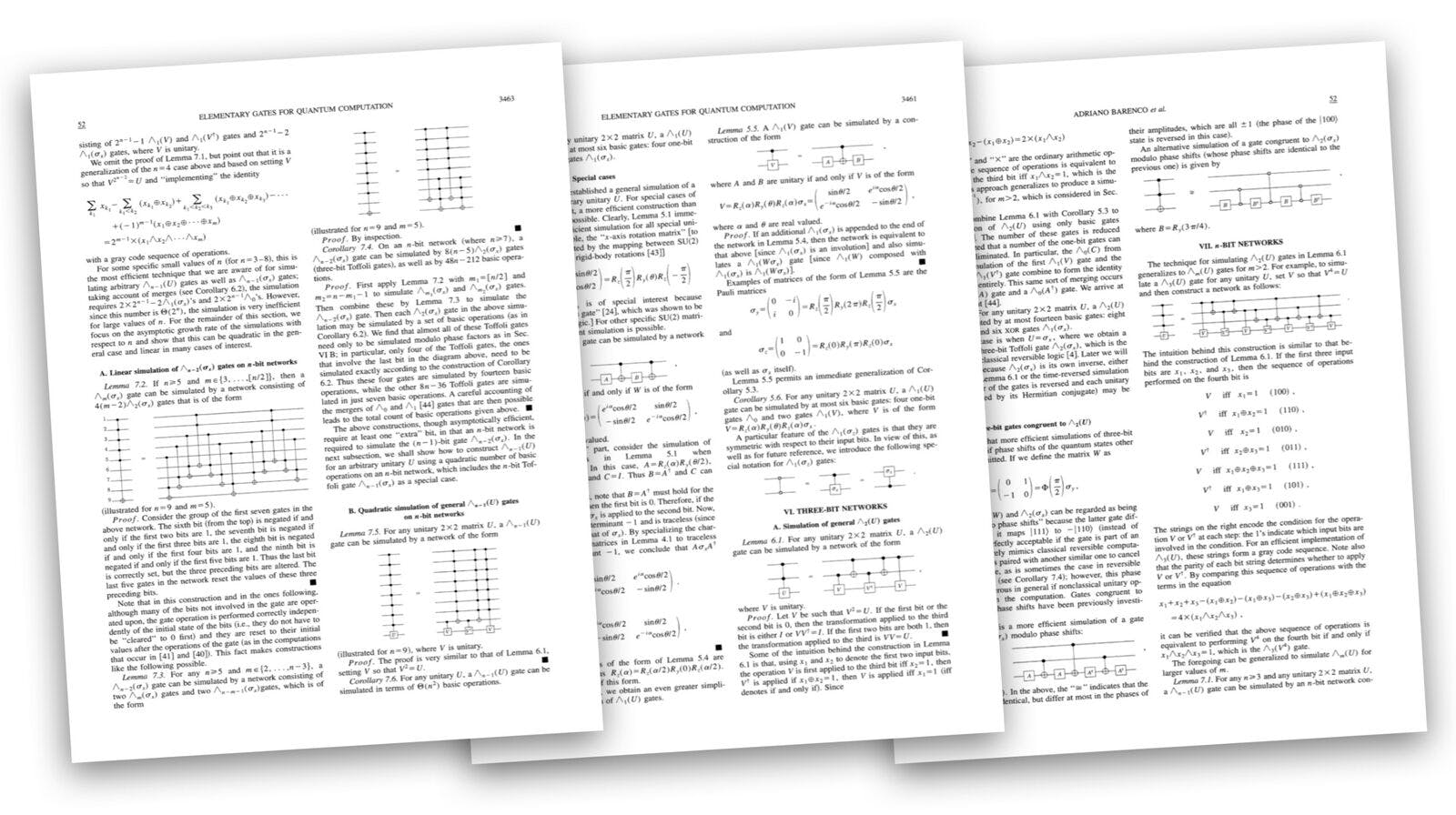 Study book with quantum alghoritms in formulas and charts