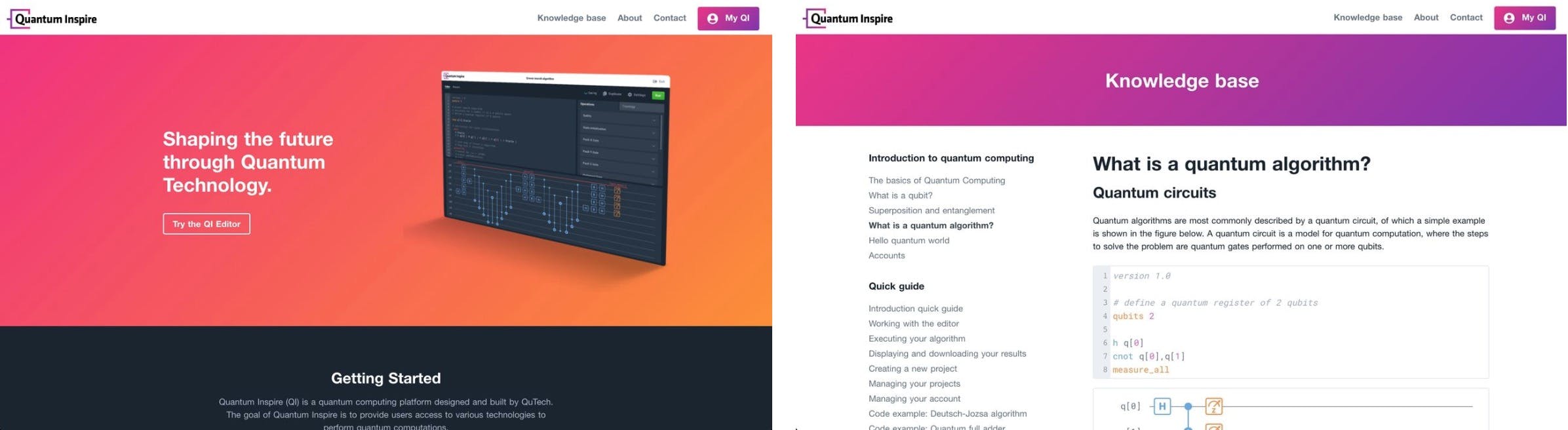 Quantum Inspire startpagina