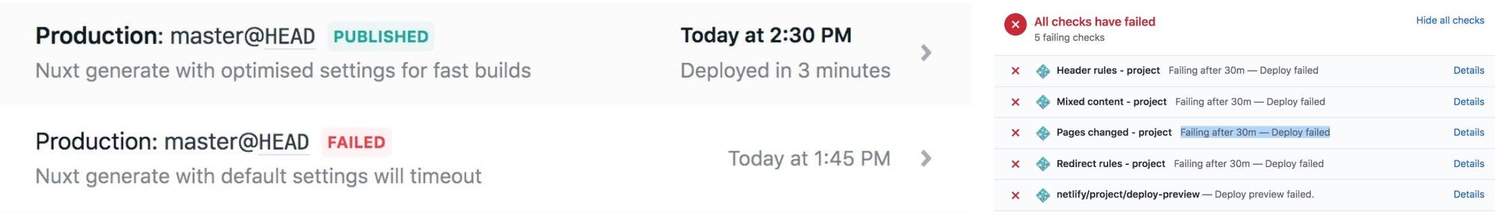 Netlify deploy failing after 30 minutes