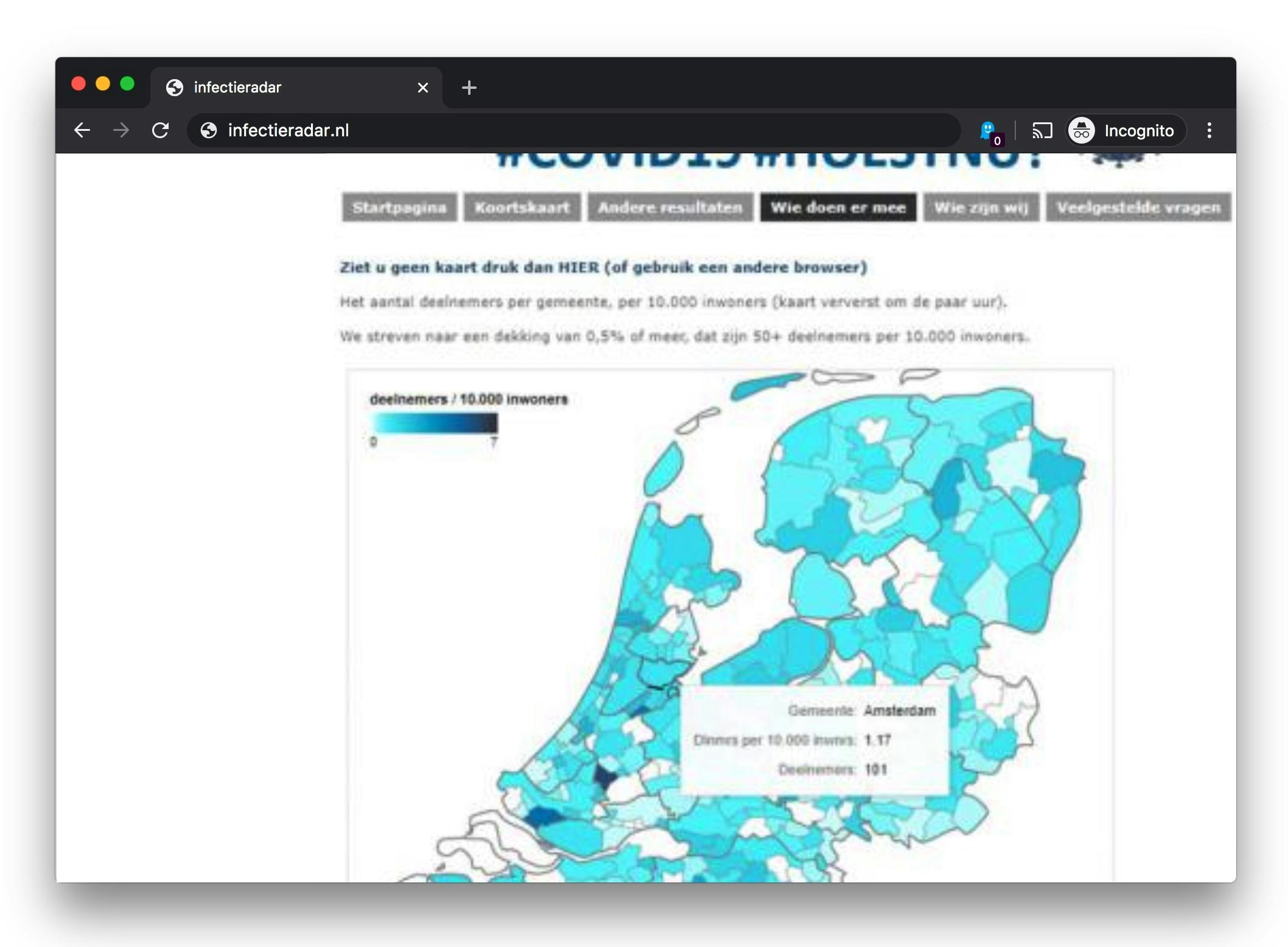 infectieradar.nl instantly overloaded