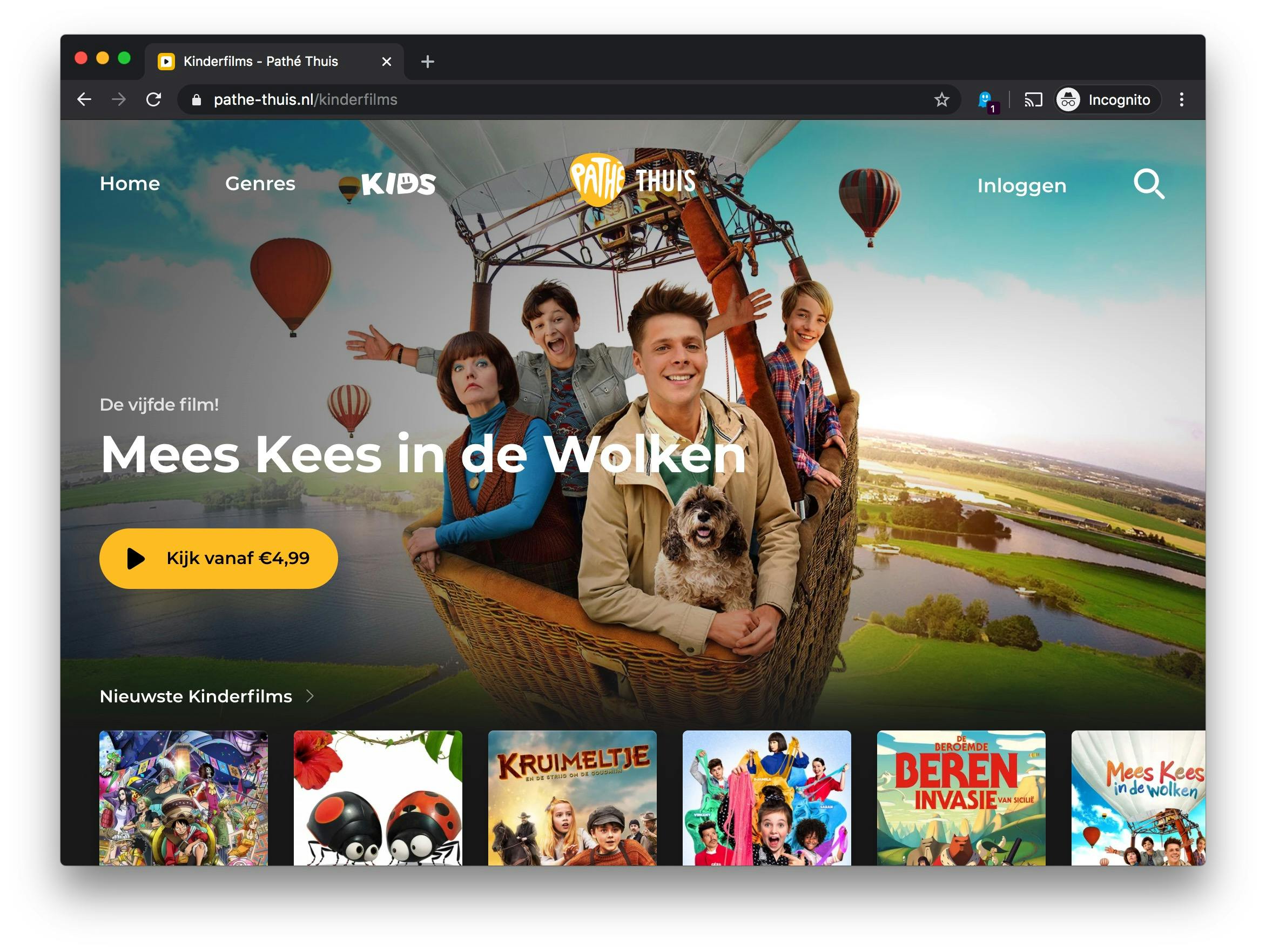 Pathé Thuis welcomes new users with Kids section