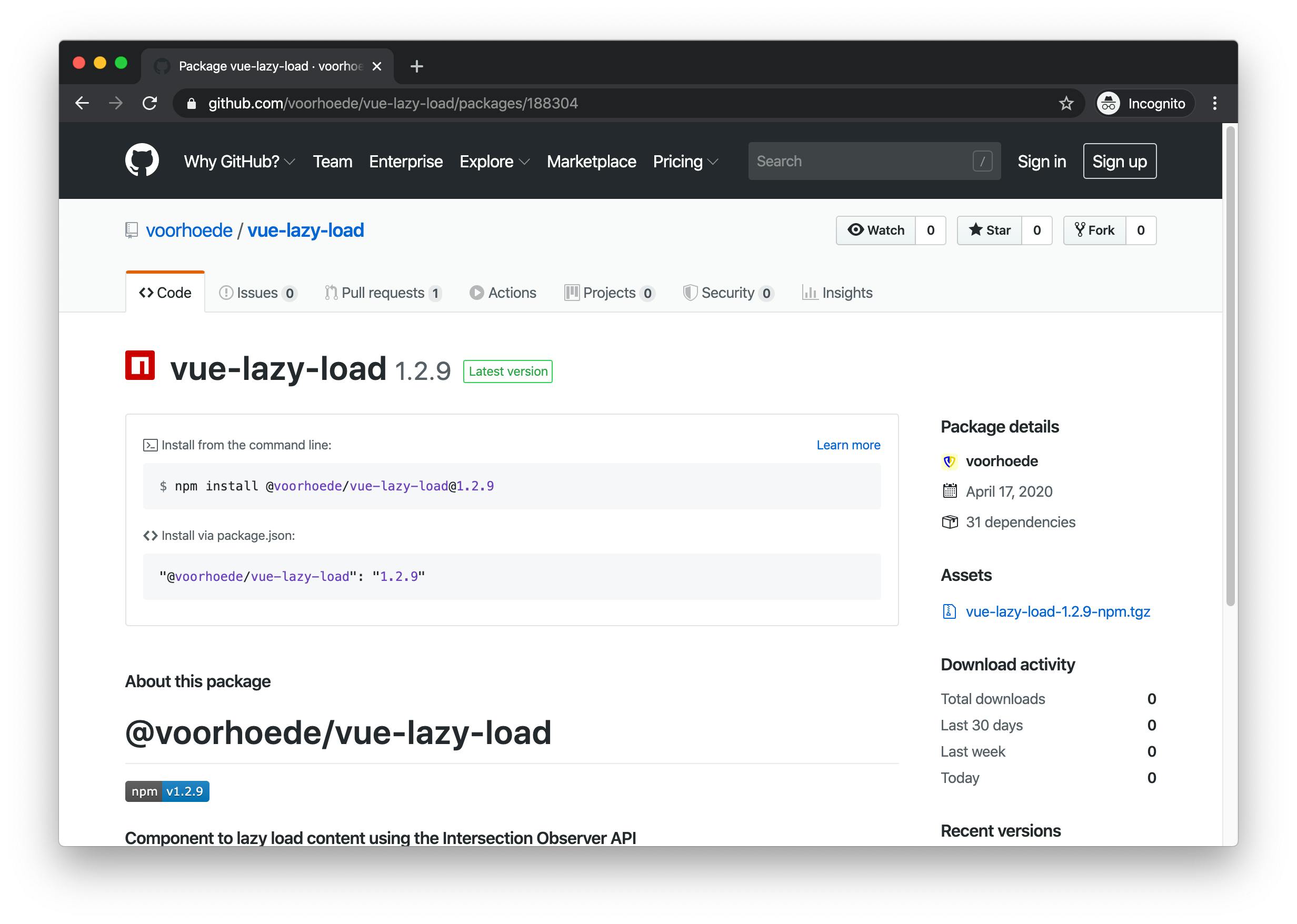 Package on GitHub