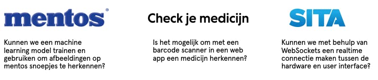 Mentos, Check Je Medicijn en Sita: klanten waarmee wij eerder een Prototyping Sprint deden