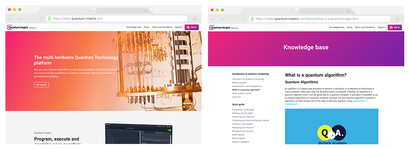 Quantum Inspire homepage