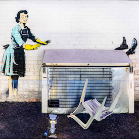 Banksy Valentines Day Mascara Mural Banksy Valentines Day Mascara Mural